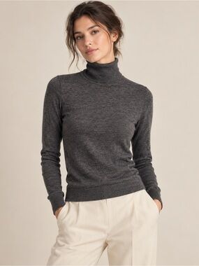 Calvin Klein Classic Charcoal Turtleneck Long Sleeve Sweater Size Extra Small